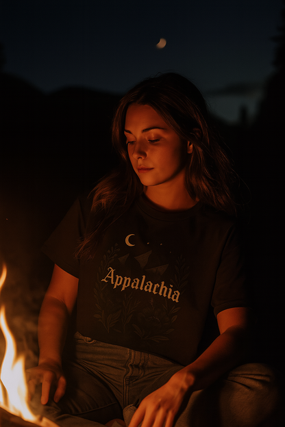 Dark witchy Appalachia Women's Festival Crop Top - Boho Style for Music and Nature Lovers