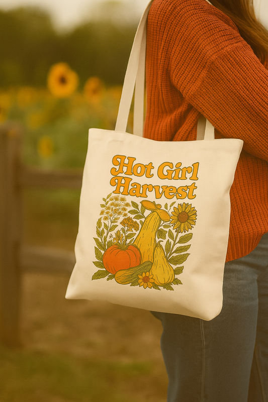 Hot Harvest Girl Market Tote 🧺🌽 | Eco-Friendly & Stylish