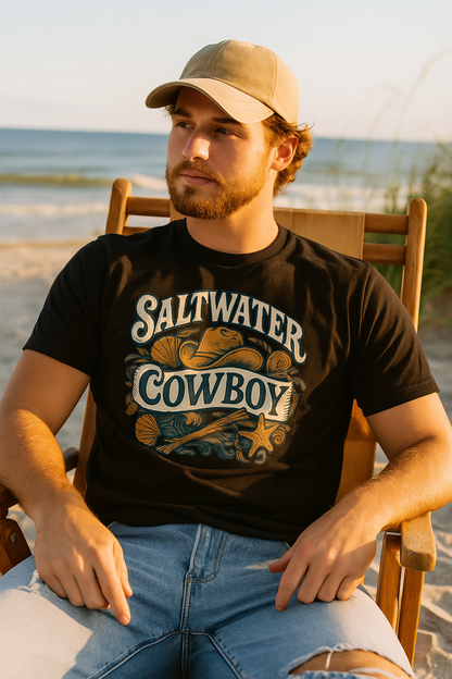 Saltwater Cowboy Beach Tee