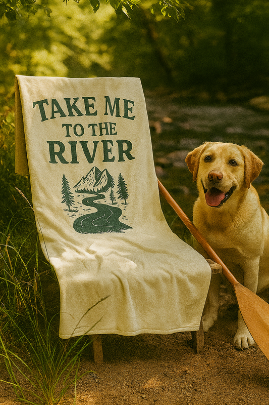 Take me to the River Towel Beach Towel - Floral, Summer, Beach Blanket, Vacation Towel, Pool Towel, Boho Towel