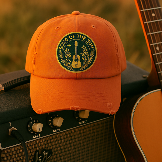 Distressed Cap, Vintage Hat for Summer Concerts, Unisex Headwear, Sun Collection Baseball Cap, Retro Distressed Cap for Men and Women