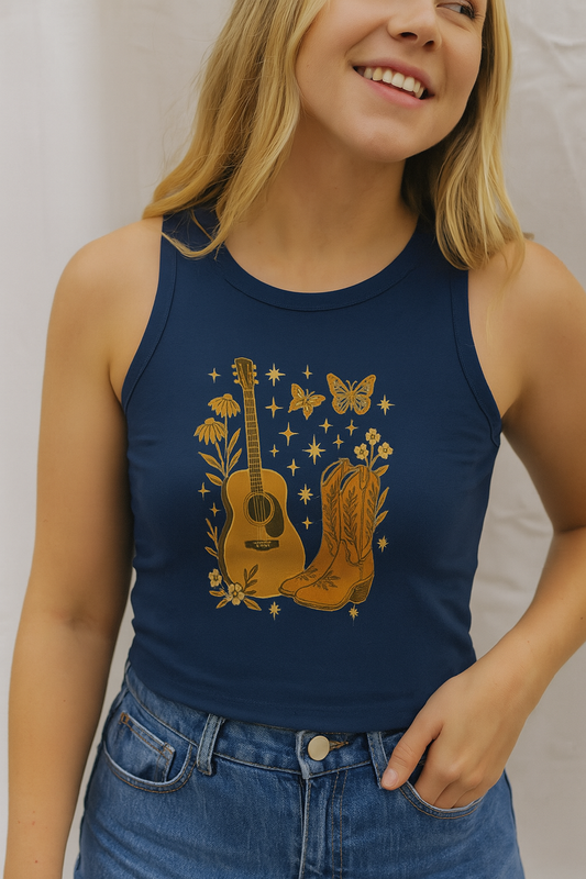 🦋 Boots & Butterflies Tank 🥾🌼 | Vintage Country Charm with a Twist