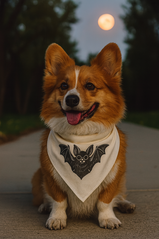 Bark at the Moon Bandana – Ozzy-Inspired Dog Scarf