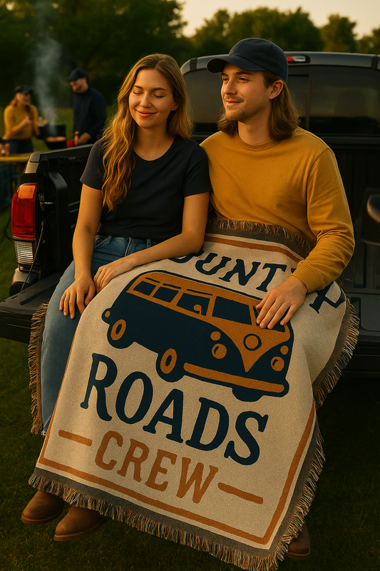 🏈 Country Roads Crew Gameday Blanket – WV Tailgate Comfort 🚐🍂