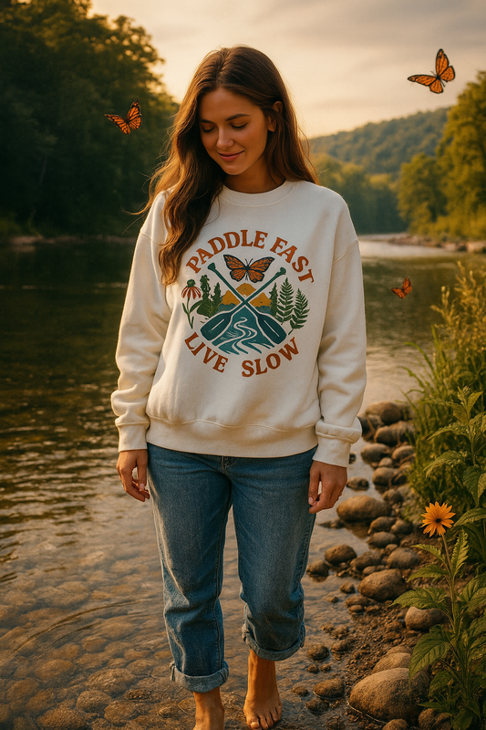 Whitewater Sweatshirt | Unisex Garment-Dyed Sweatshirt | Outdoor Apparel, Kayaking Gift, Adventure Clothing, Nature Lover's Wear, [...]