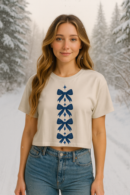 Winter Bow Belle Crop Top