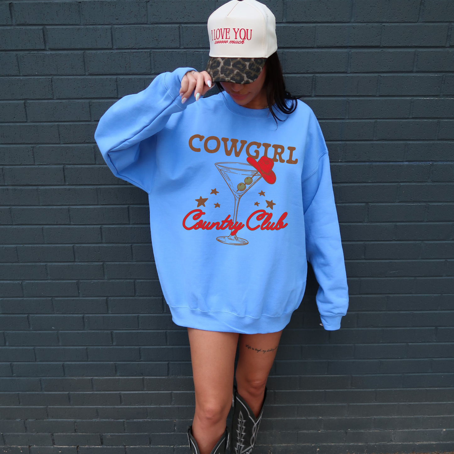 Cowgirl Country Club Crewneck Sweatshirt