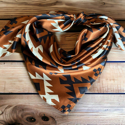 100% Silk Wild Rag- Tribal