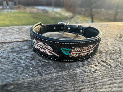 Hand-Tooled Leather Dog Collars