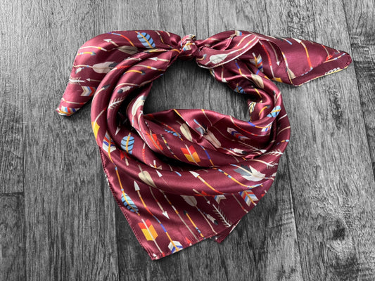 100% Silk Wild Rag Follow Your Arrow Scarf