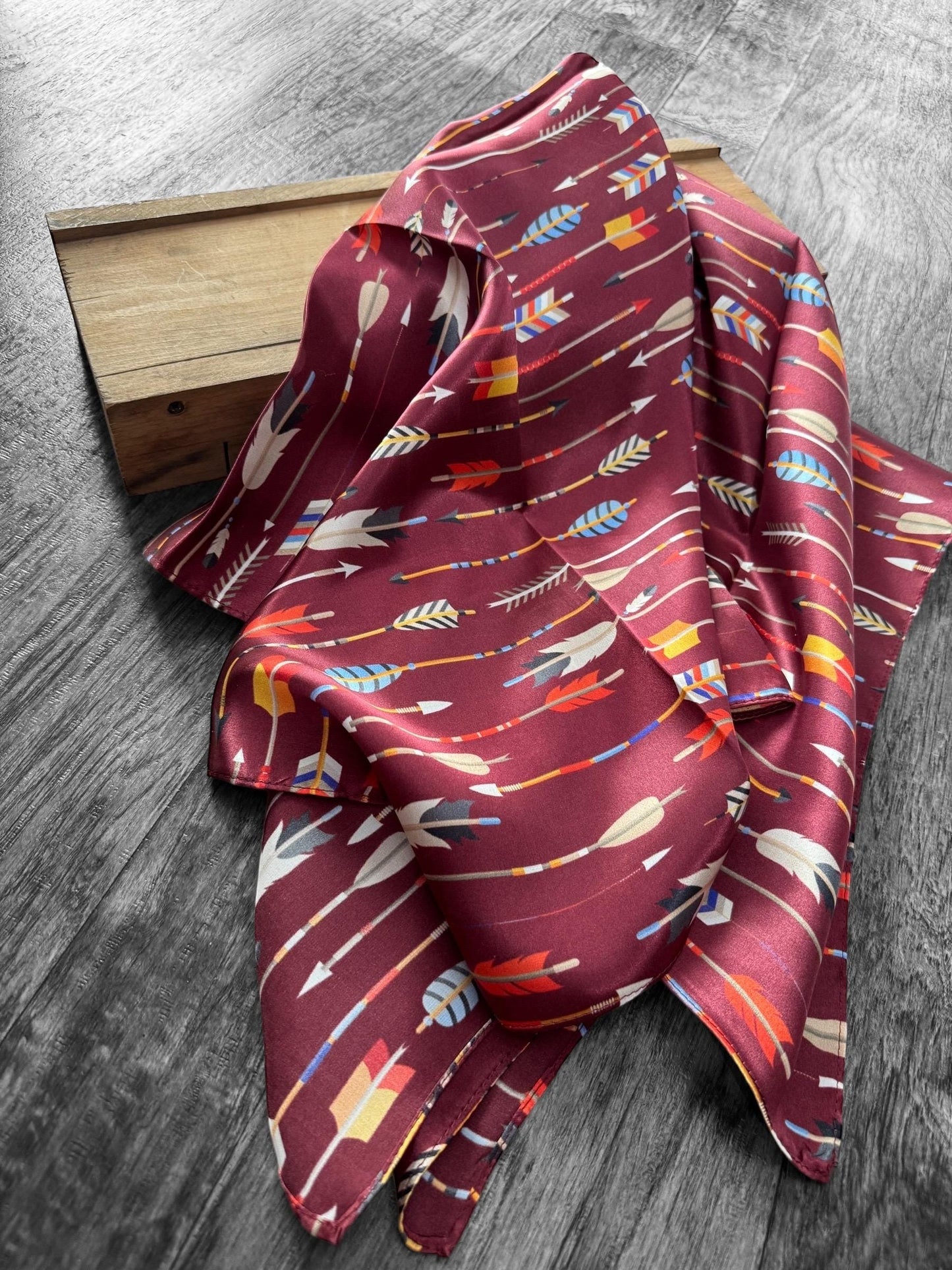 100% Silk Wild Rag Follow Your Arrow Scarf