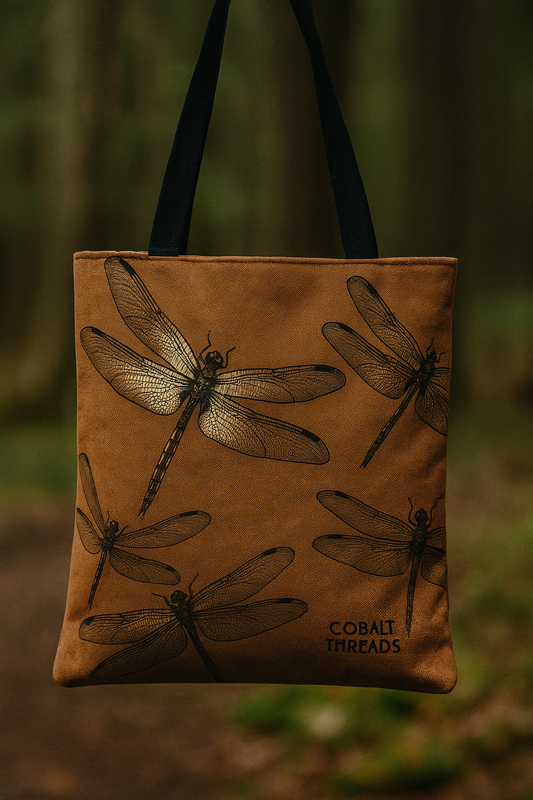 Dragonfly Tote Bag, Eco-Friendly Tote, Insect Lover Gift, Summer Essentials, Boho Chic Style, Nature-Inspired Shopping Bag