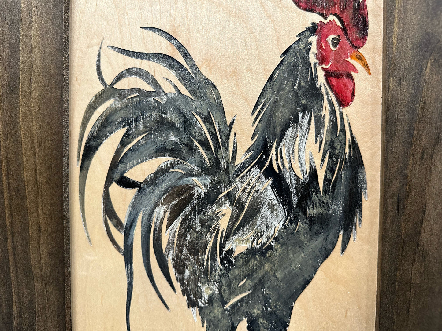 Hidden Gun Cabinet – Farmhouse Rooster Wall Art