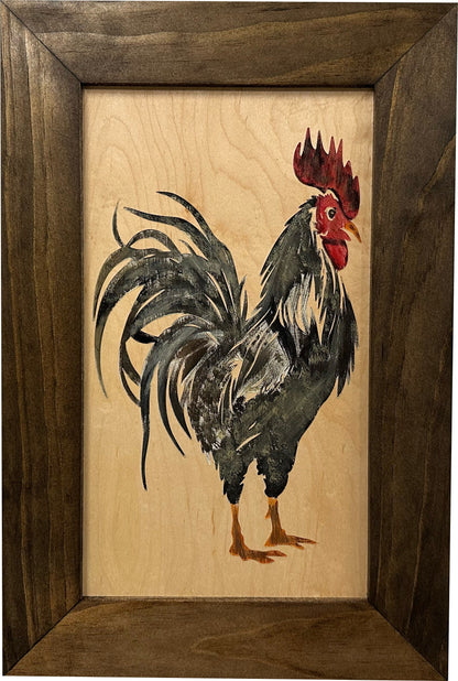 Hidden Gun Cabinet – Farmhouse Rooster Wall Art