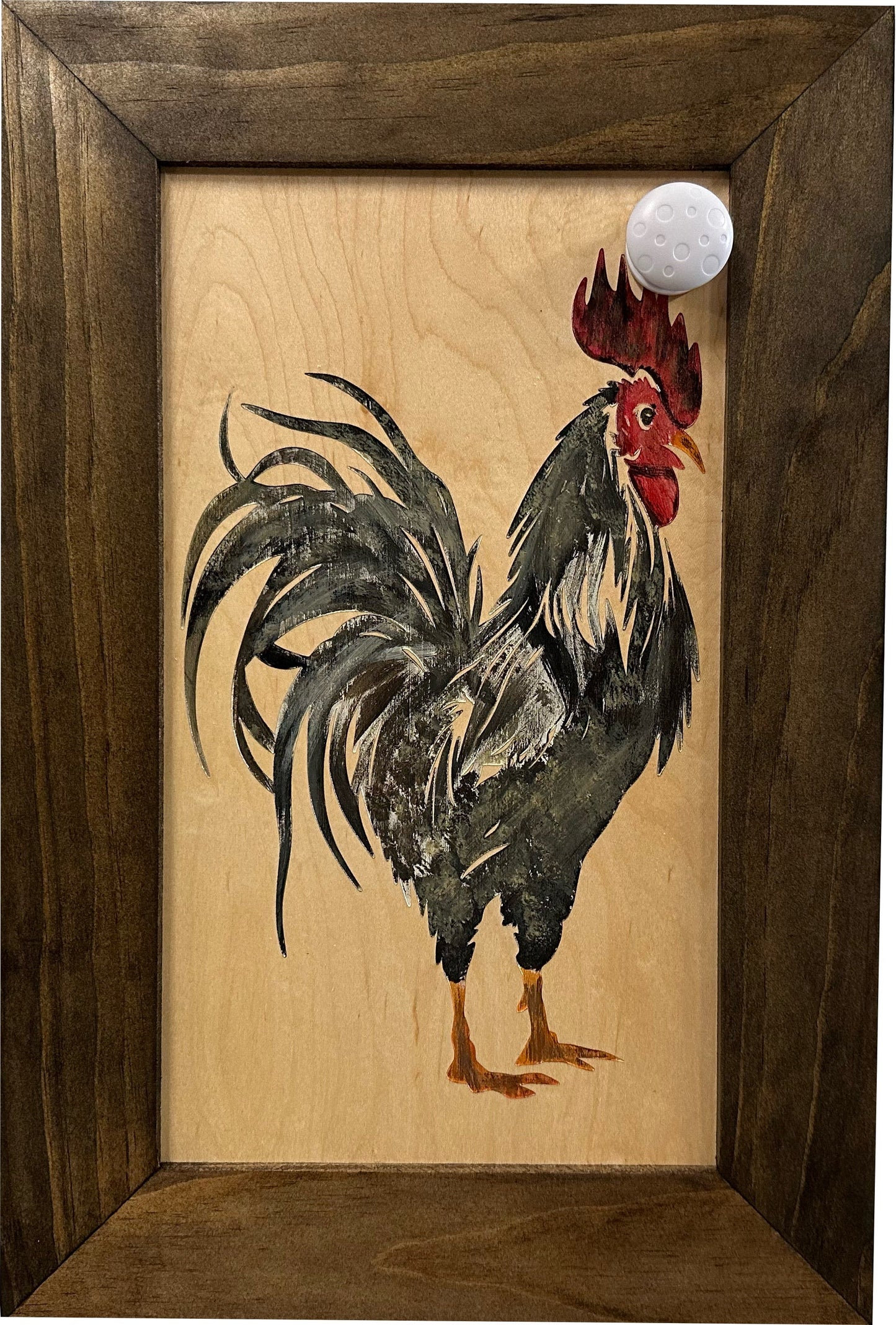 Hidden Gun Cabinet – Farmhouse Rooster Wall Art