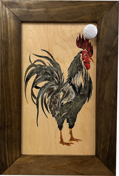 Hidden Gun Cabinet – Farmhouse Rooster Wall Art
