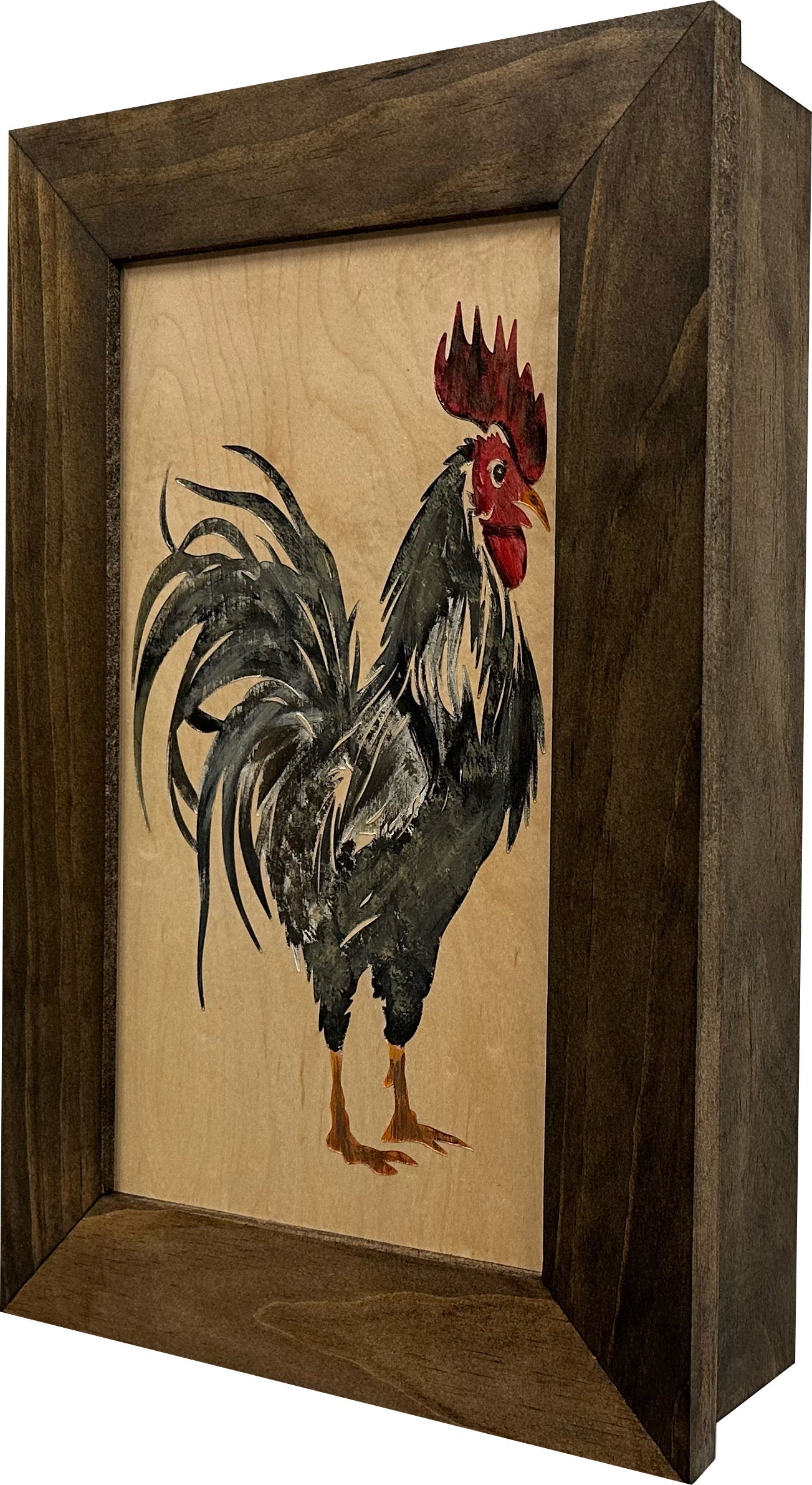Hidden Gun Cabinet – Farmhouse Rooster Wall Art